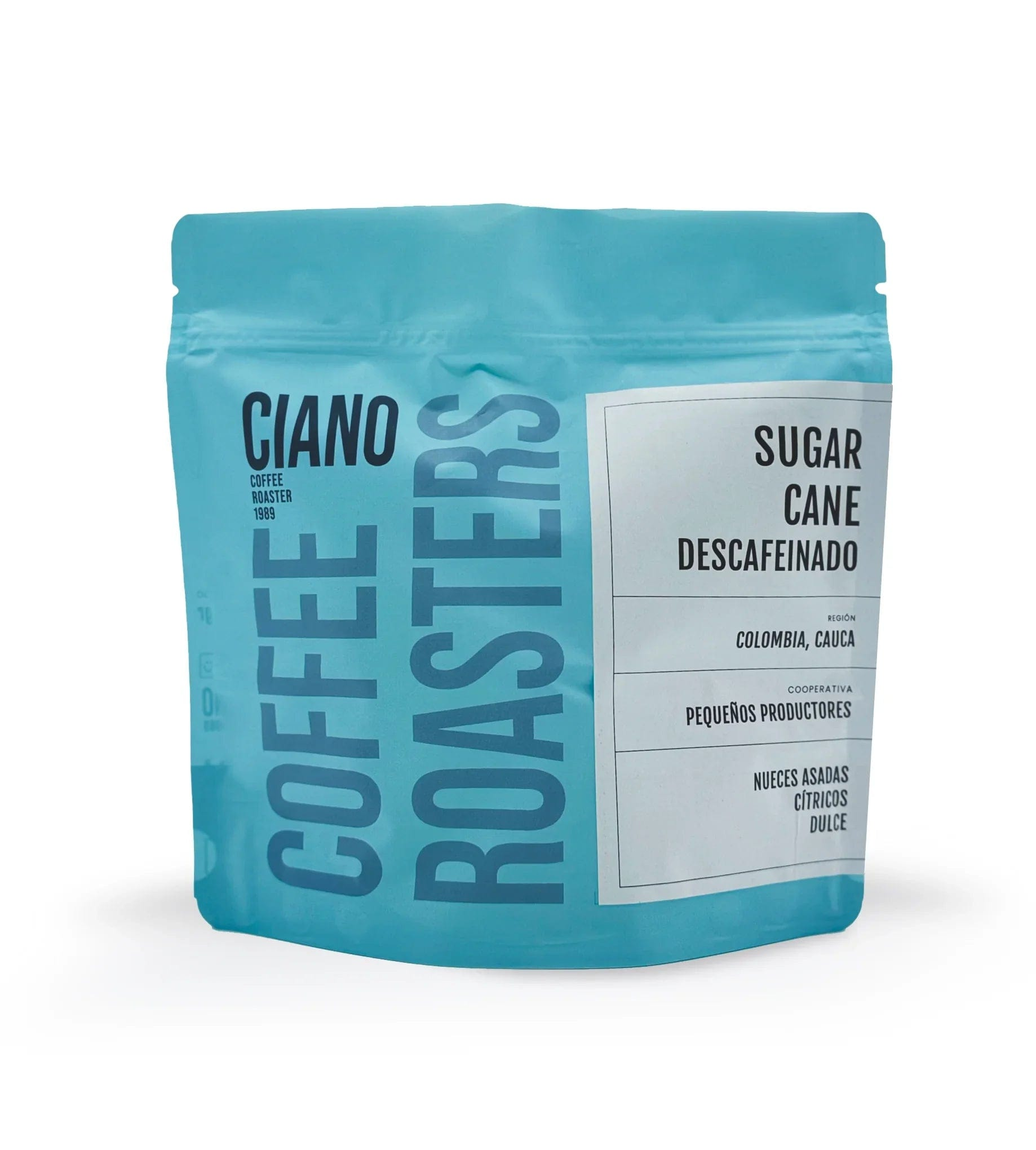 Ciano coffee café 250gr / Café en grano Colombia Sugar Cane Descafeinado