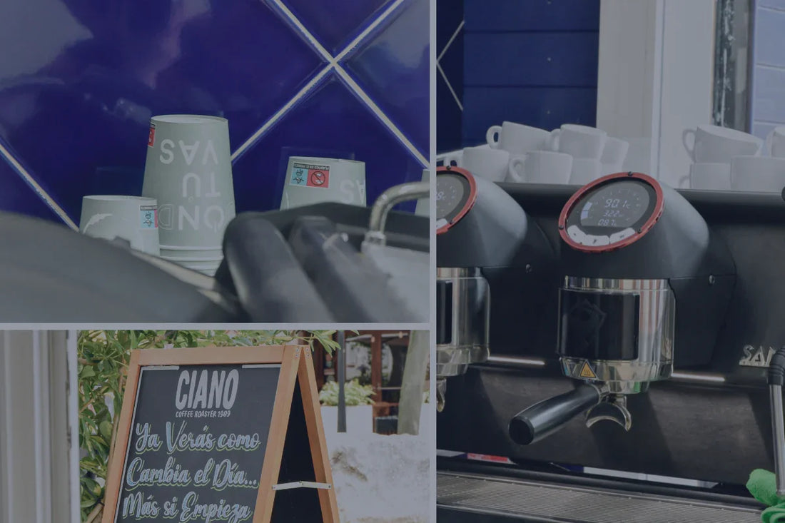 imagenes de la cafeteria de ciano coffee roasters ubicada en la ciudad de cambrils