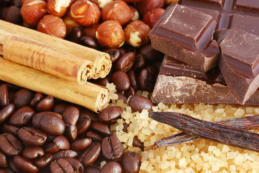 sabores que puede tener un café, como el chocolate, la almendra o incluso canela