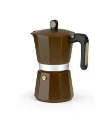 Cafetera Monix en color marrón, diseño elegante y compacto
