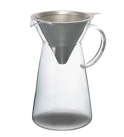 Ciano Coffee Equipamiento Decantador con dripper de metal de Hario