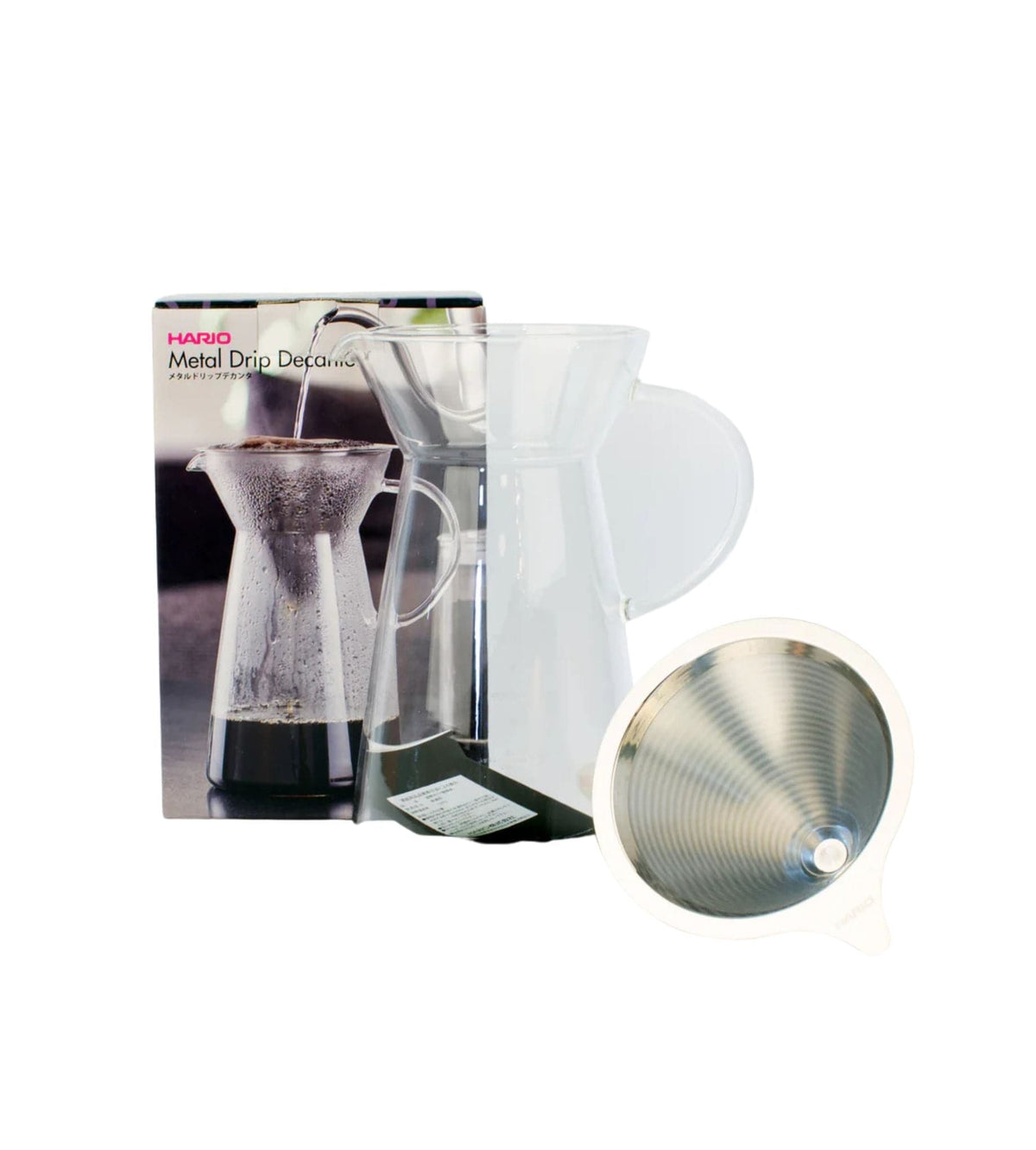 Ciano Coffee Equipamiento Decantador con dripper de metal de Hario