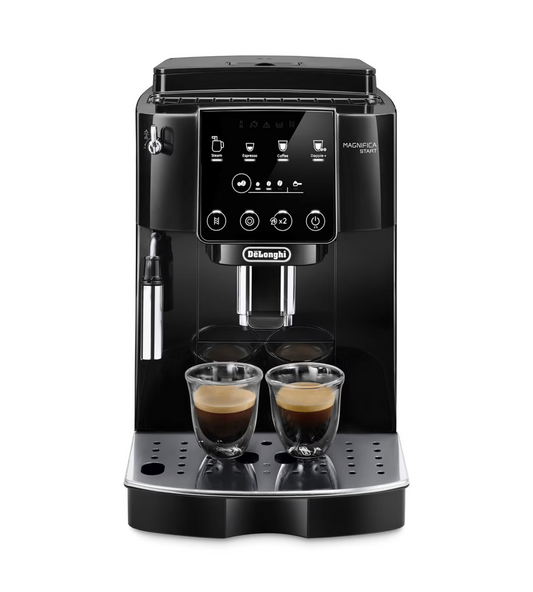 Vista frontal de la cafetera De'Longhi Magnifica Start, máquina de café superautomática