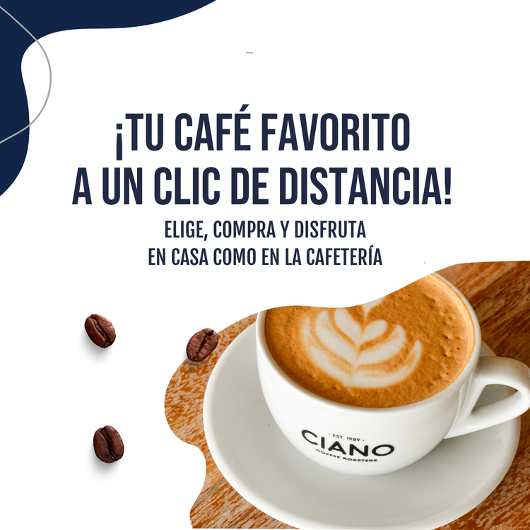 Banner principal de la tienda de café en versión desktop con el texto 'Tu café a un clic'
