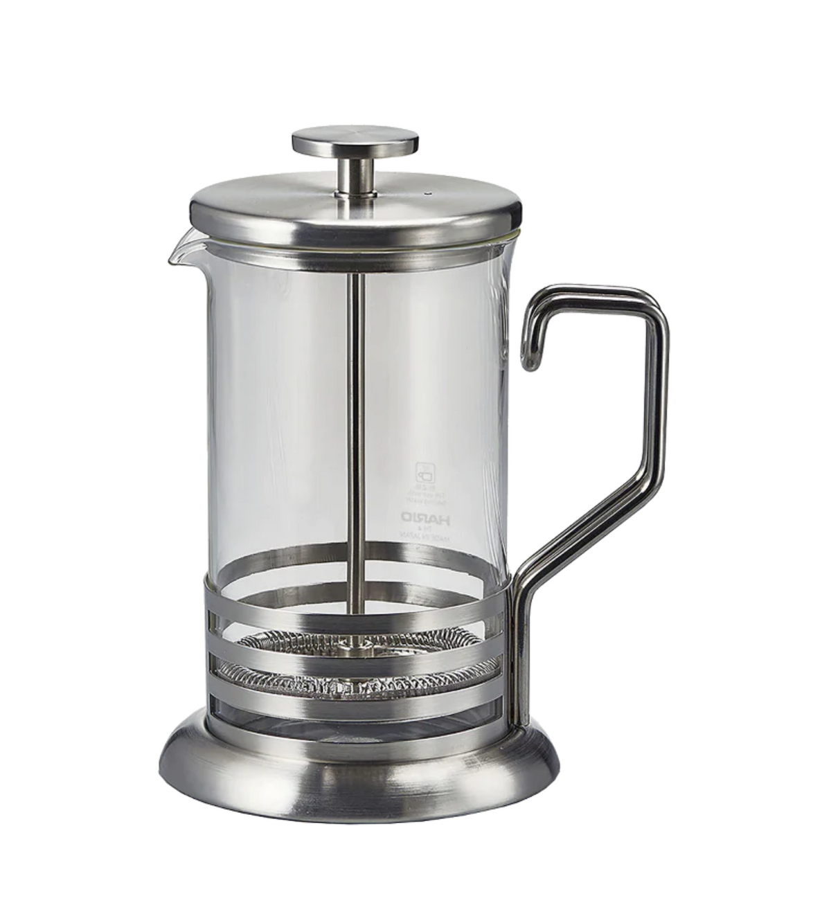 Prensa Francesa 600ml Hario, vista frontal del producto para preparar café filtrado